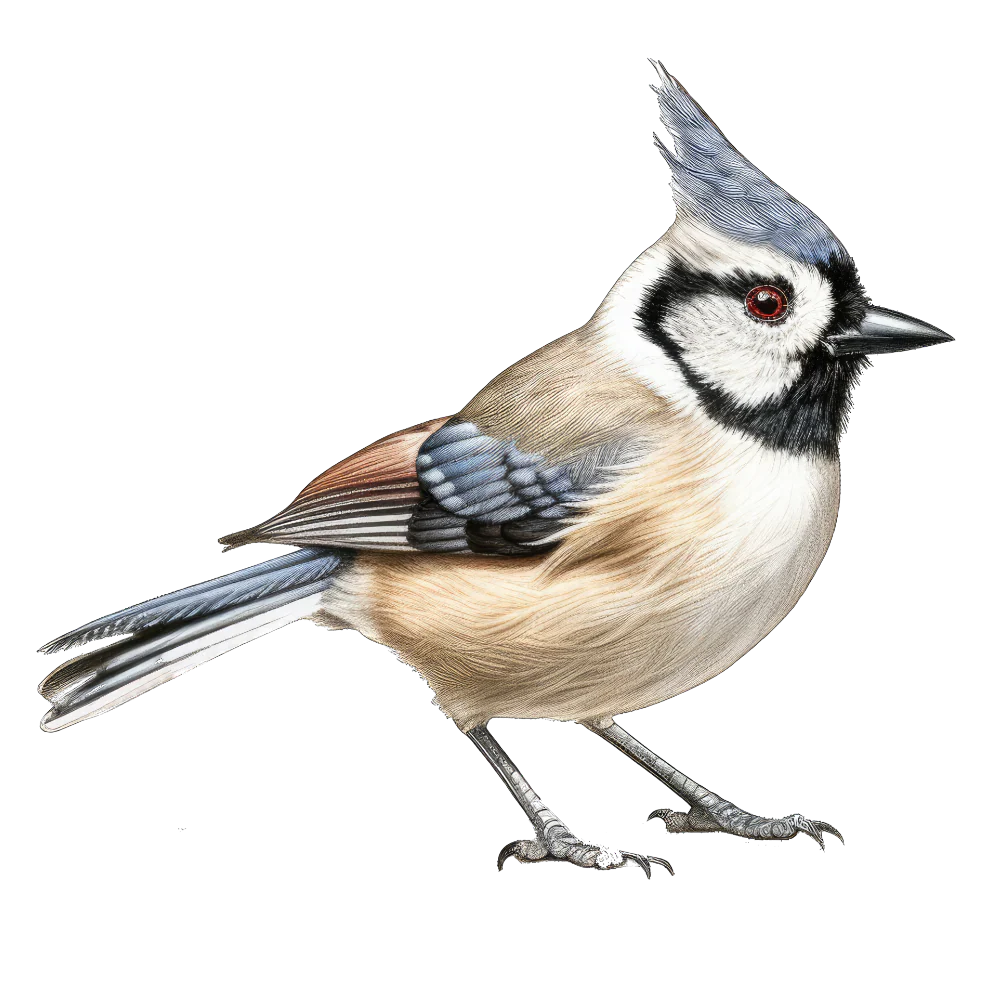 Bridled titmouse bird 1- paitakuva