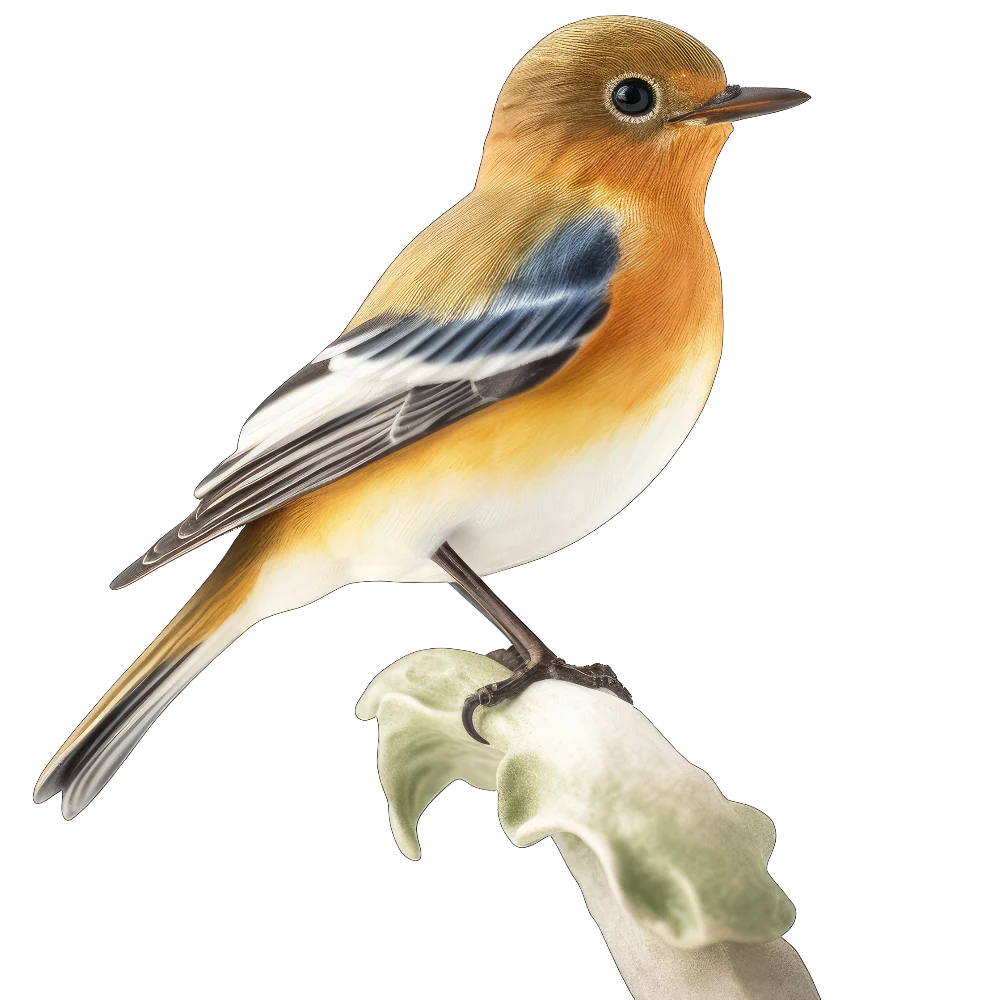 Buff-breasted flycatcher bird 1- paitakuva