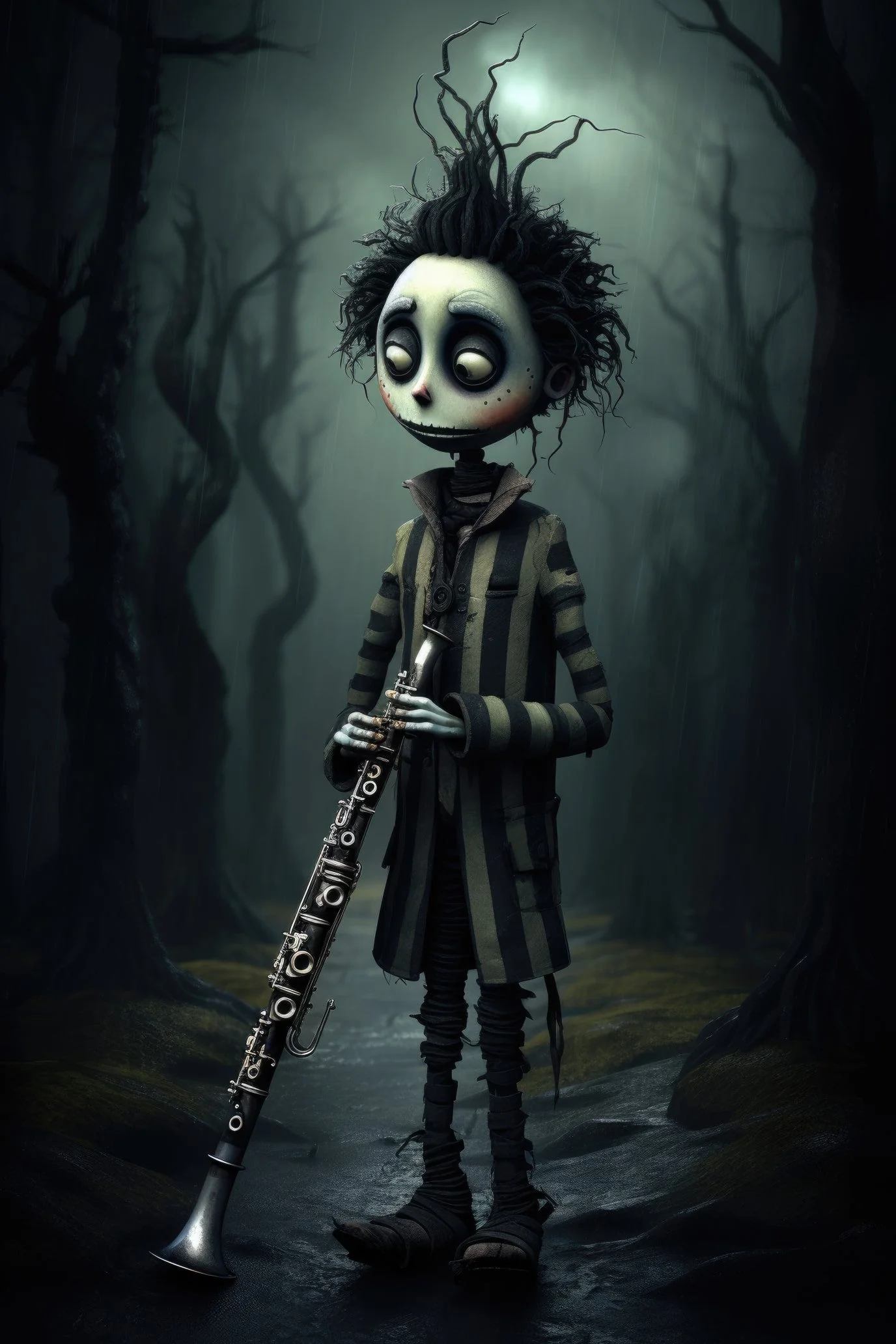 Character with clarinet 1 (paitakuva)