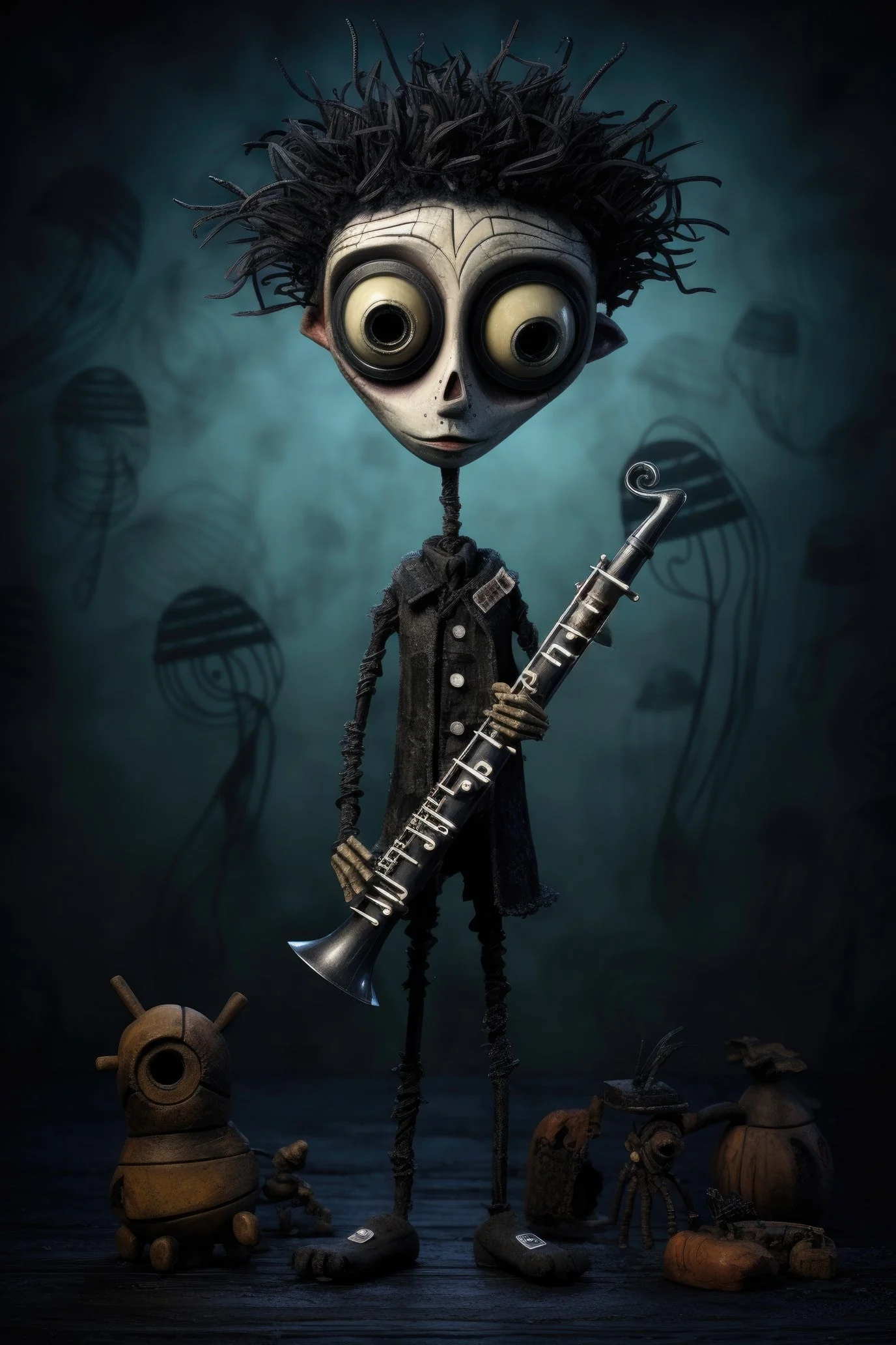 Character with electronic wind (paitakuva)