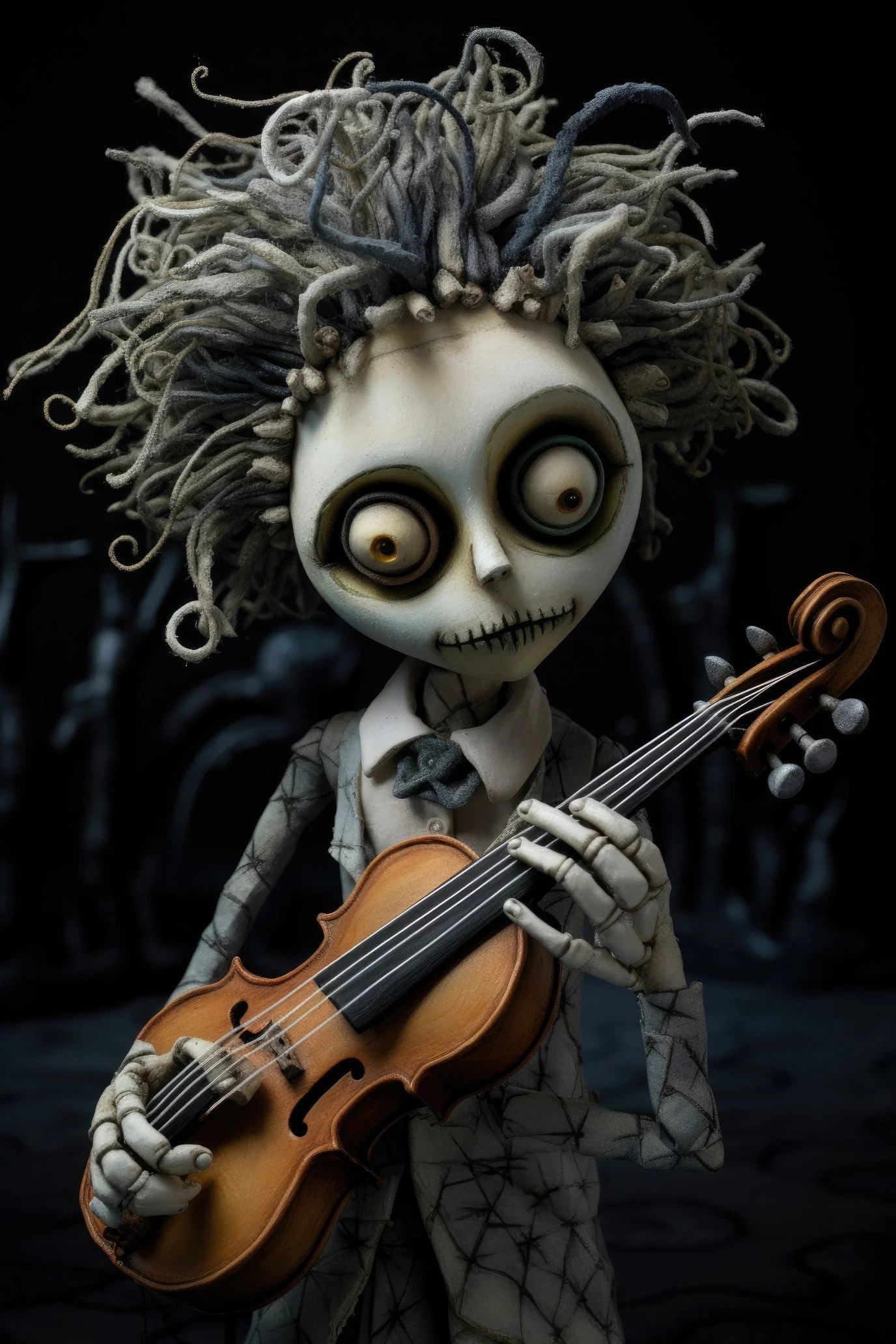 Character with hardanger fiddle 3 (paitakuva)