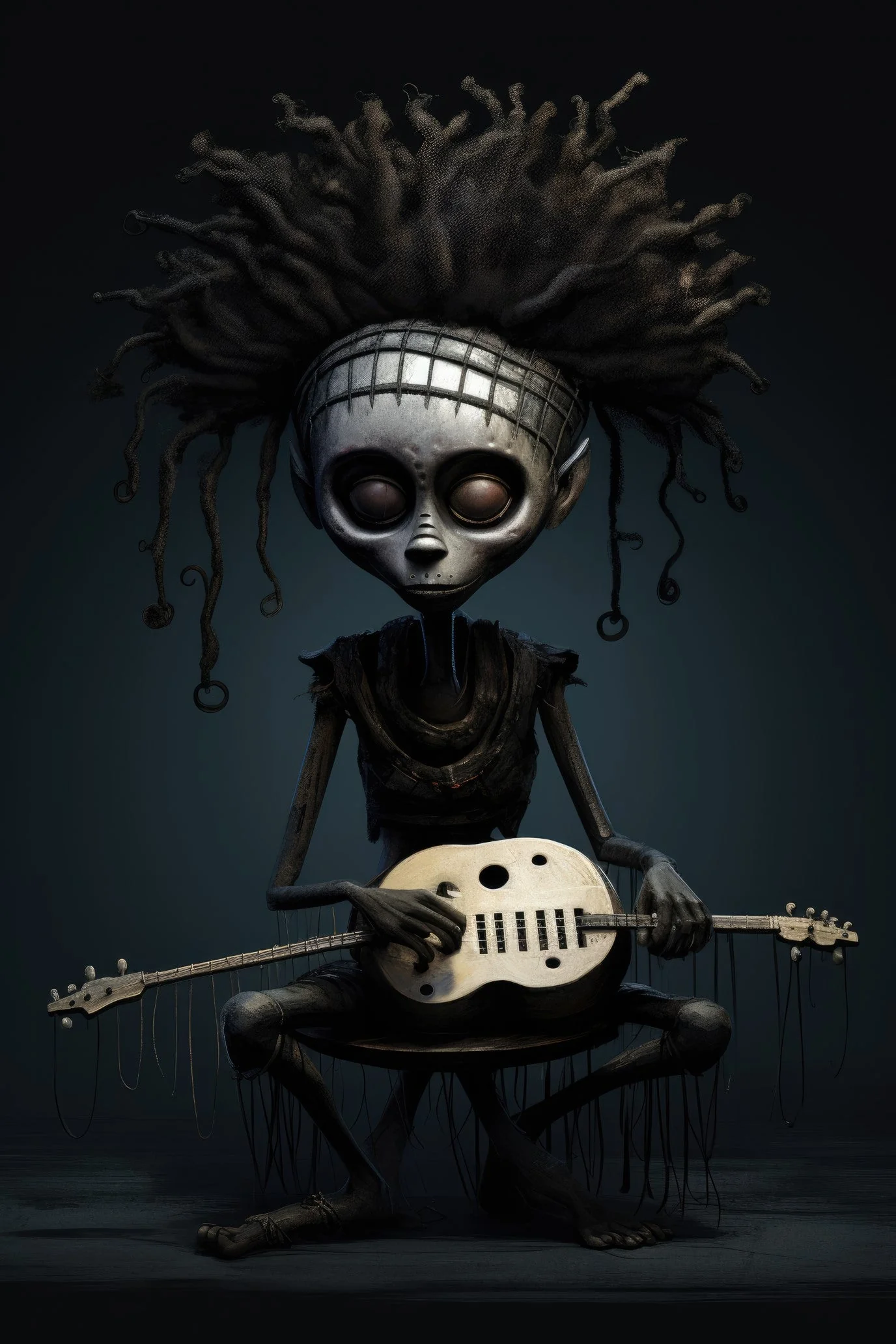 Character with mbira (paitakuva)