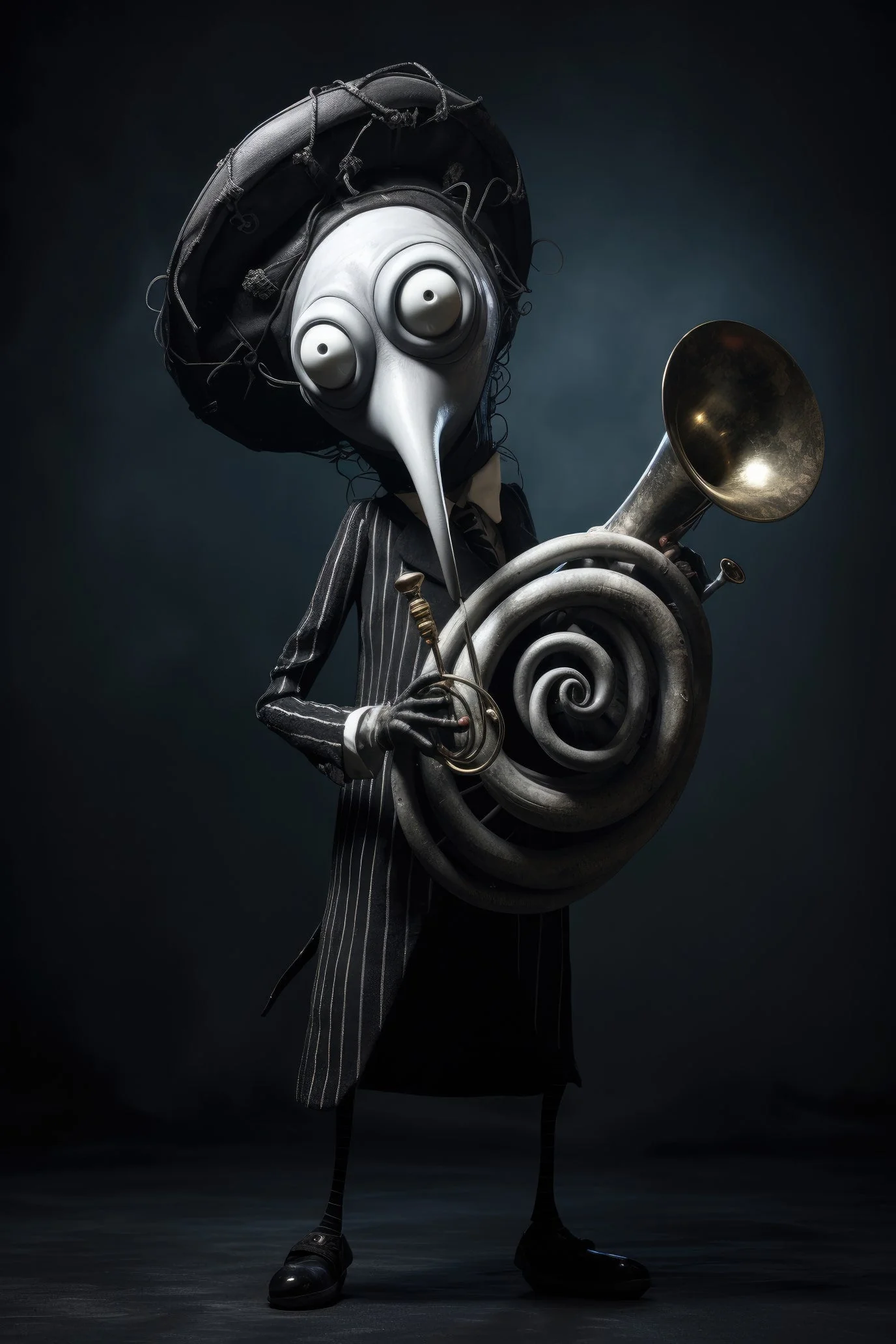 Character with sousaphone 1 (paitakuva)