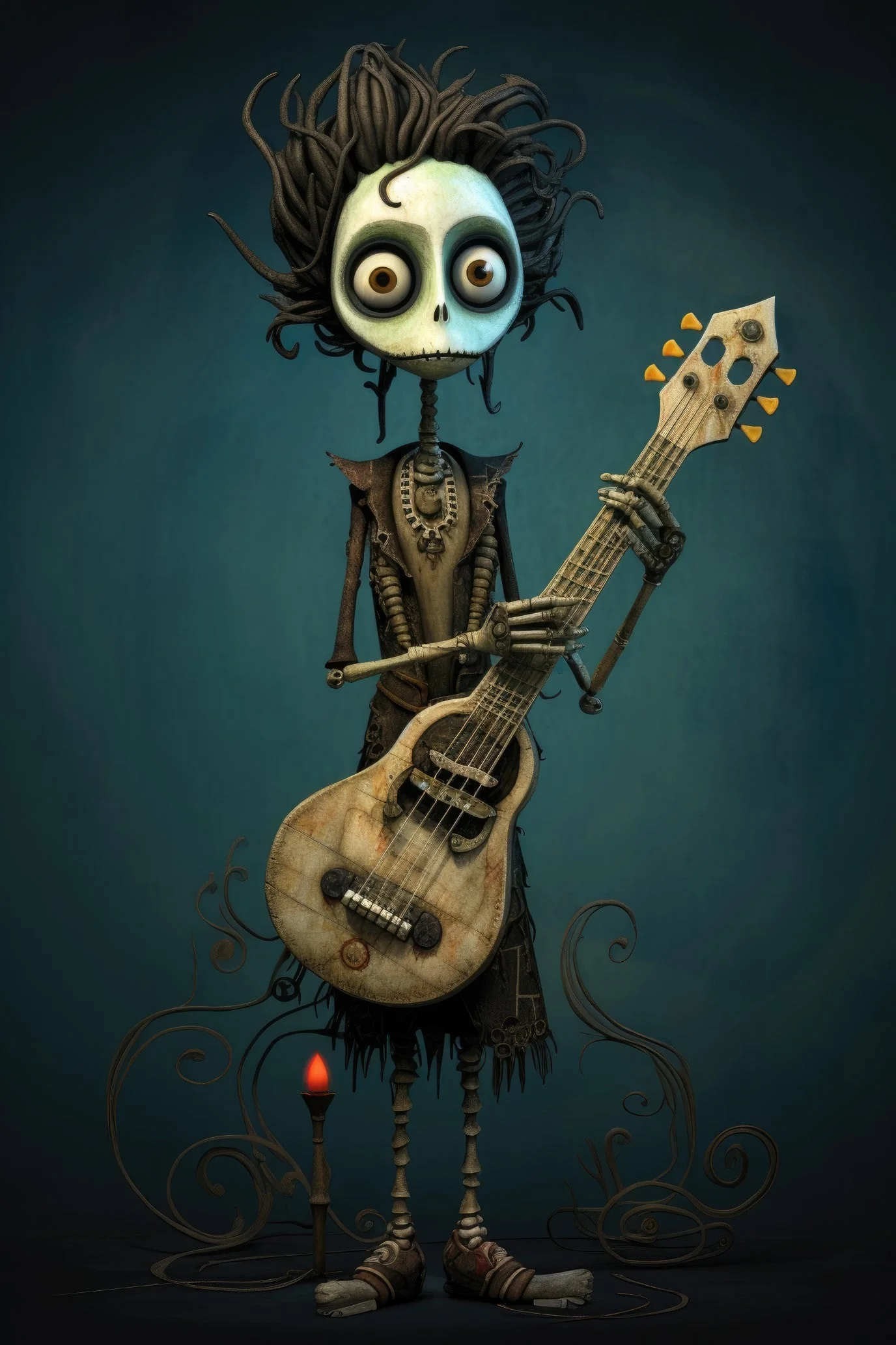 Character with tanpura 3 (paitakuva)