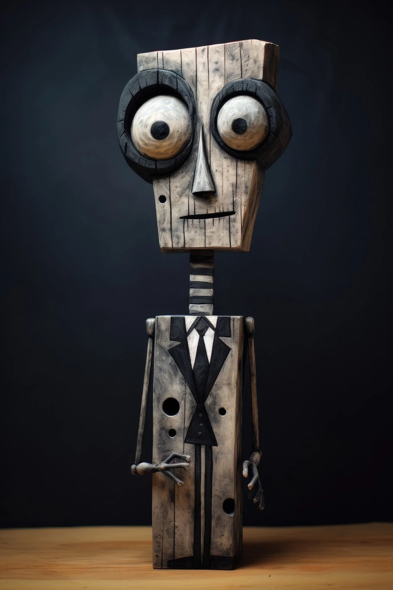 Character with wood block 2 (paitakuva)