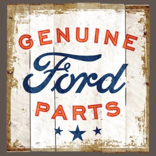 CLASSIC HUPPARI Light Graphite - GENUINE FORD PARTS LOGO DISTRESSED SIGN (876) - Image 2