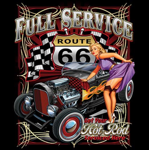 CLASSIC HUPPARI MUSTA - FULL SERVICE 66 HOT ROD (1092) - Image 2