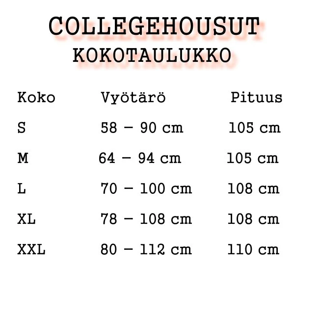 Suoralahkeiset Collegehousut (musta) - Image 3