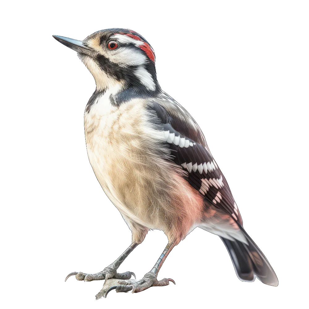 Downy woodpecker bird 1- paitakuva