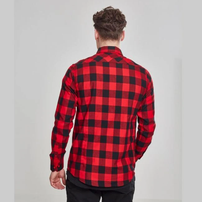 KAULUSPAITA - Checked Flanell Shirt RED - URBAN CLASSICS - Image 2
