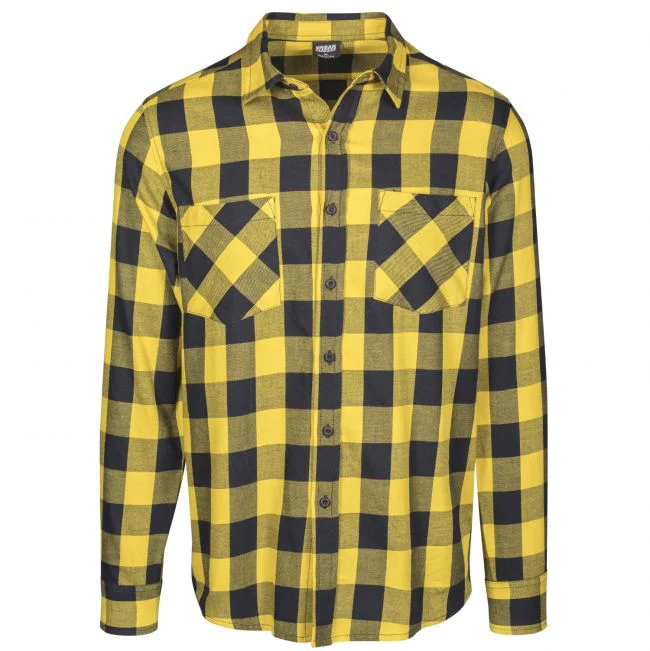KAULUSPAITA - Checked Flanell Shirt HONEY - URBAN CLASSICS - Image 4