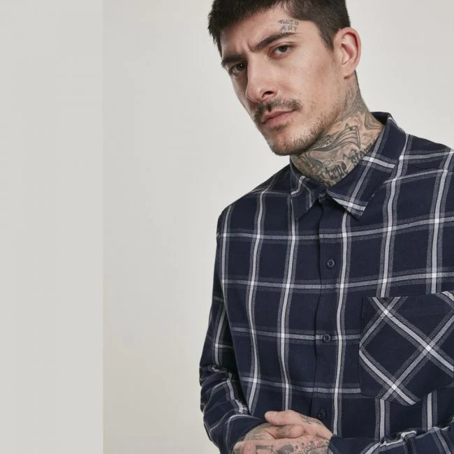 KAULUSPAITA - Basic Check Shirt - URBAN CLASSICS - Image 3
