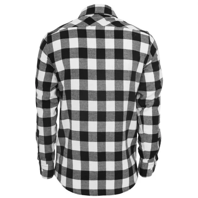 KAULUSPAITA - Checked Flanell Shirt WHITE - URBAN CLASSICS - Image 6