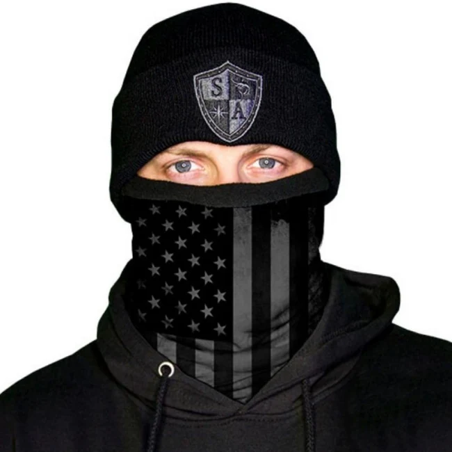 FLEECE PUFF HUIVI - BLACKOUT AMERICAN FLAG