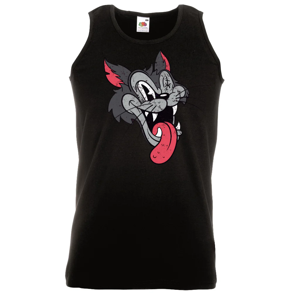 HIHATON T-PAITA MUSTA - CATS (3072)