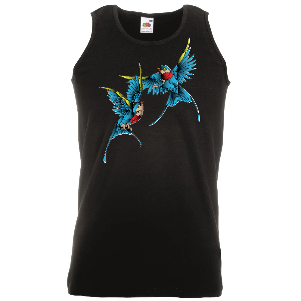 HIHATON T-PAITA MUSTA - Flying Birds