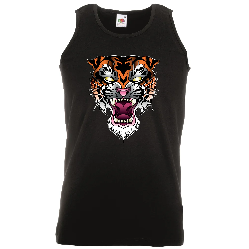 HIHATON T-PAITA MUSTA - Tiger Rage
