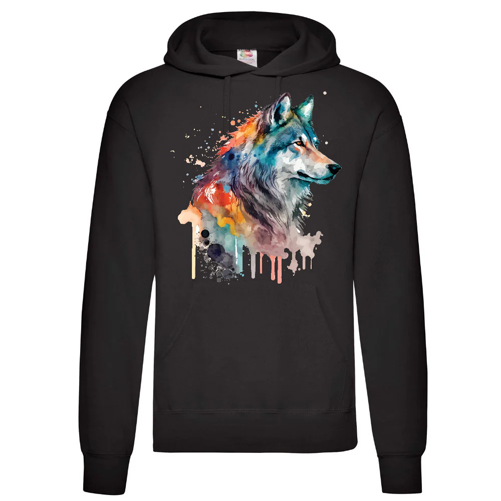 HUPPARI MUSTA - WATERCOLOR WOLF (00 2708) - Image 2