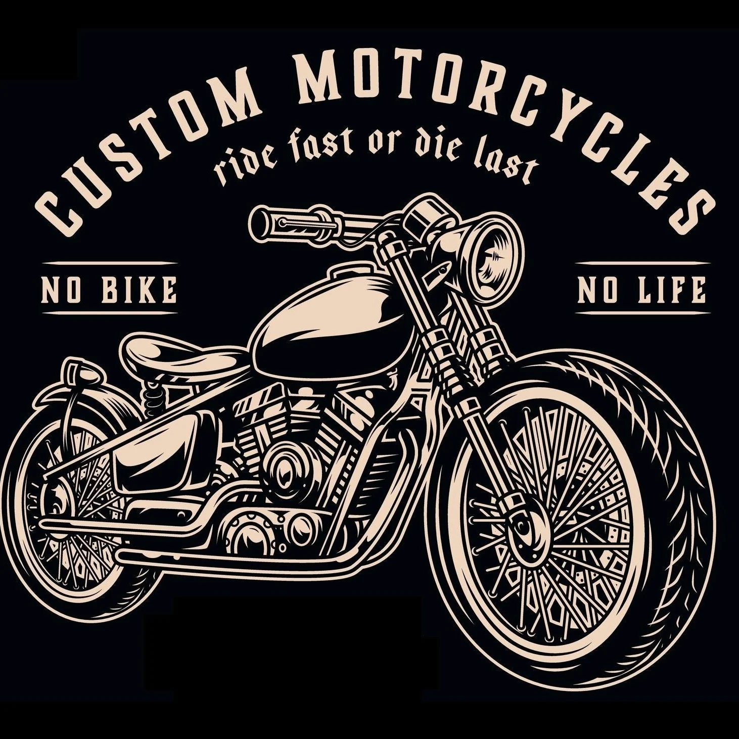 HUPPARI MUSTA - CUSTOM MOTORCYCLES (2974) - Image 2