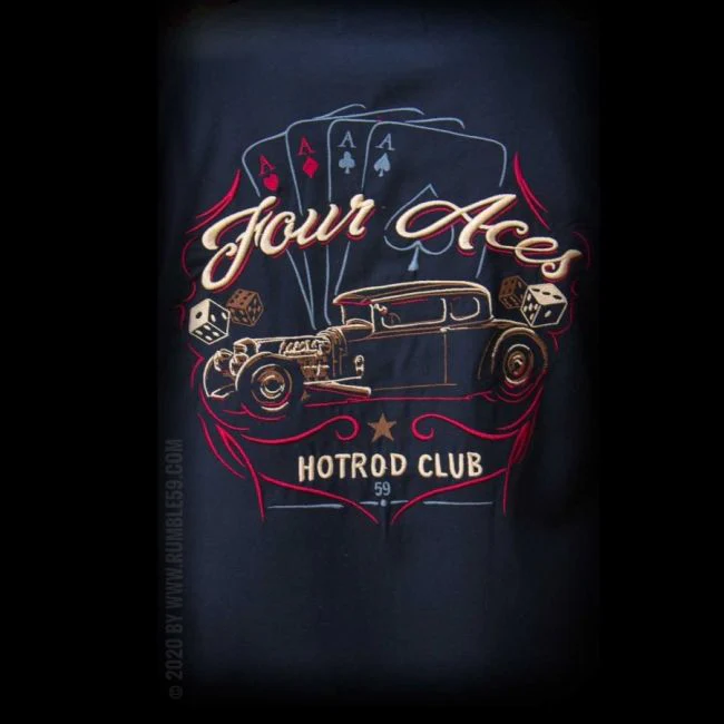 KAULUSPAITA - Lounge Shirt Four Aces - RUMBLE59 - Image 5