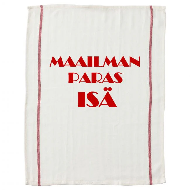KEITTIÖPYYHE RAITA - MAAILMAN PARAS ISÄ teksti (00 148)
