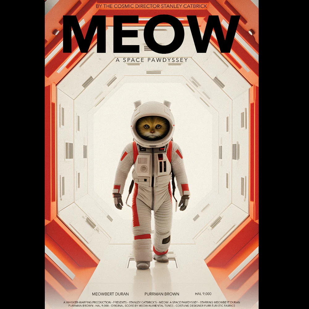 KISSALEFFA T-PAITA MUSTA - MEOW - Image 2