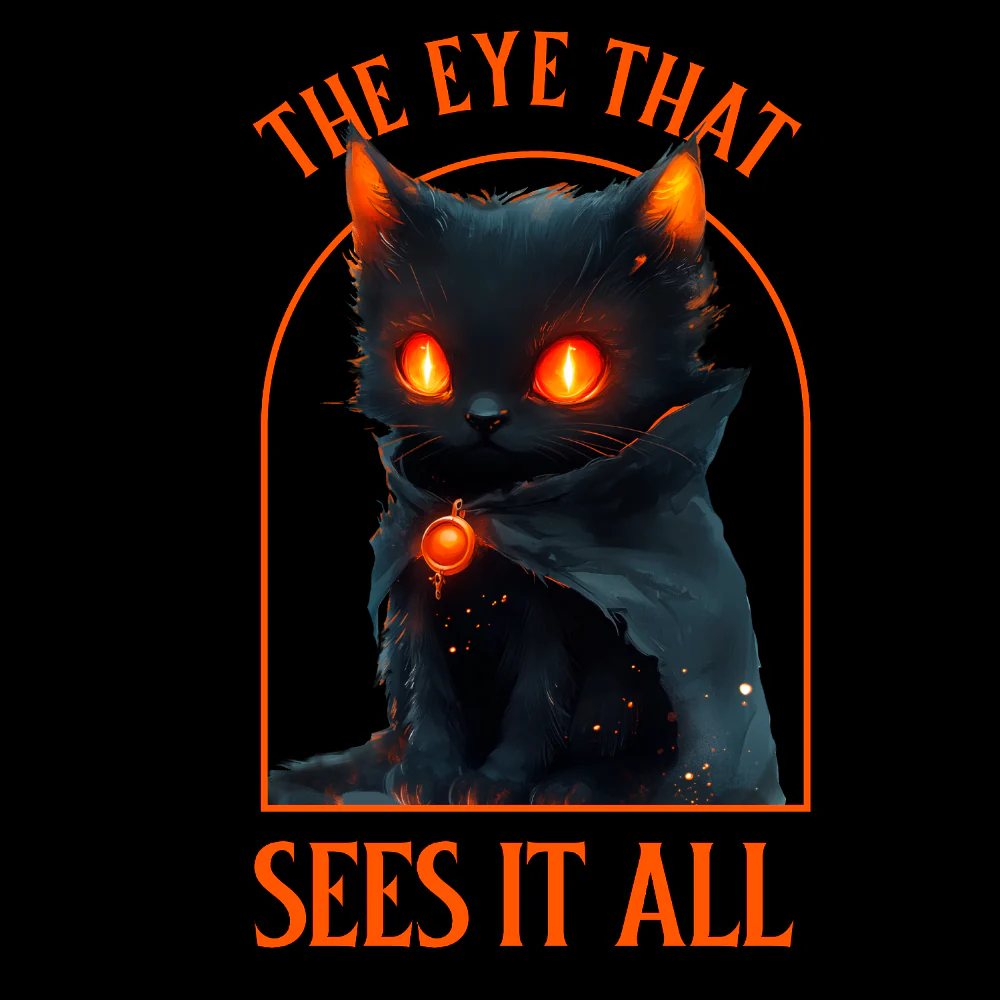 KISSALEFFA T-PAITA MUSTA - THE CAT OF THE RINGS (3017) - Image 2