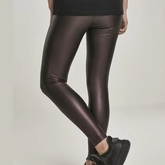 LEGGINSIT - Faux Leather High Waist REDWINE - URBAN CLASSICS - Image 4
