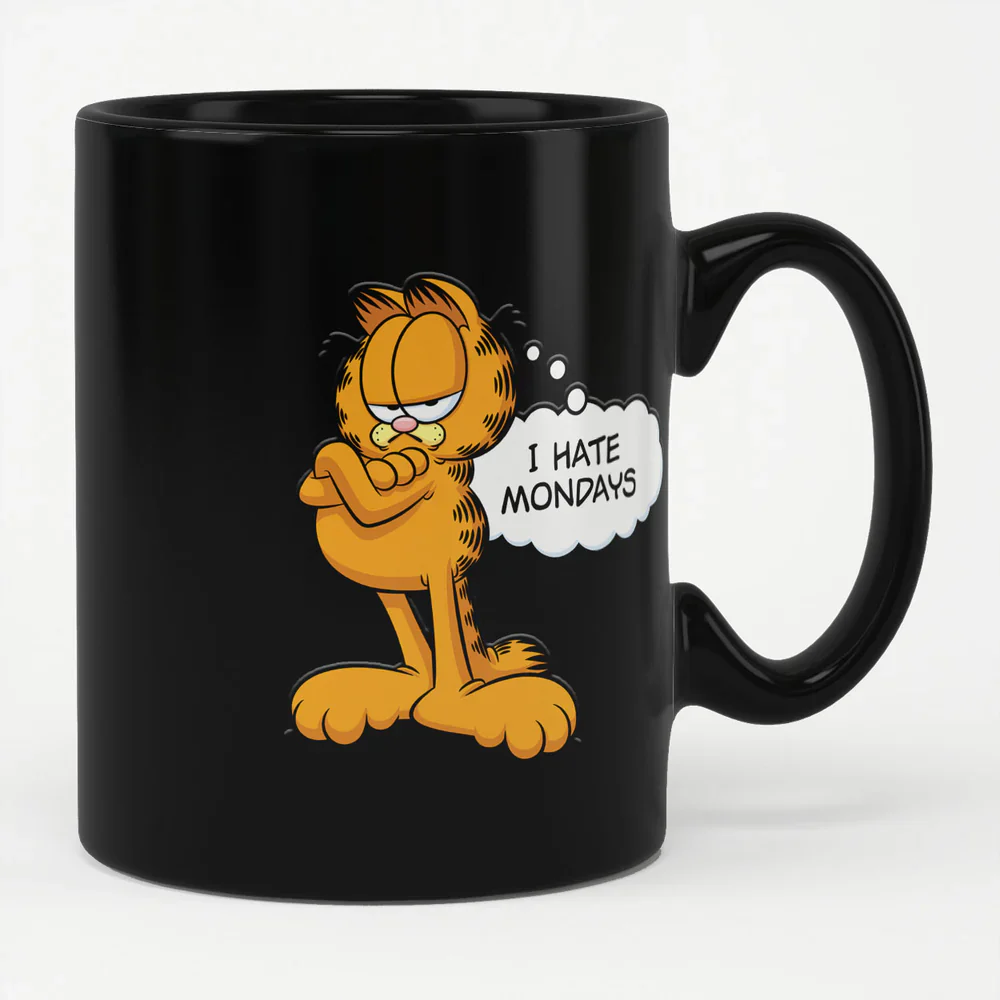MUKI - Garfield - I Hate Mondays Mug (musta)