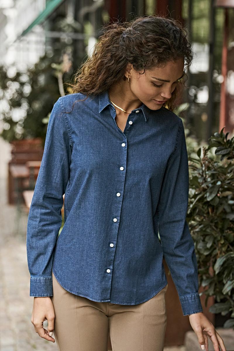 NAISTEN DENIM KAULUSPAITA - Image 2