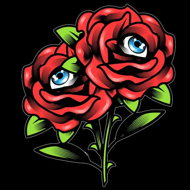 NAISTEN CLASSIC HUPPARI MUSTA - ROSE EYES (00 2561) - Image 2