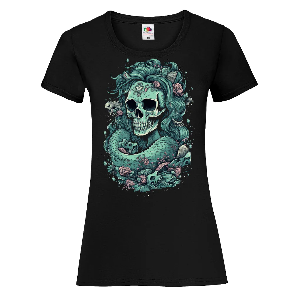 NAISTEN PAITA - Cartoon Mermaid skull (3102)