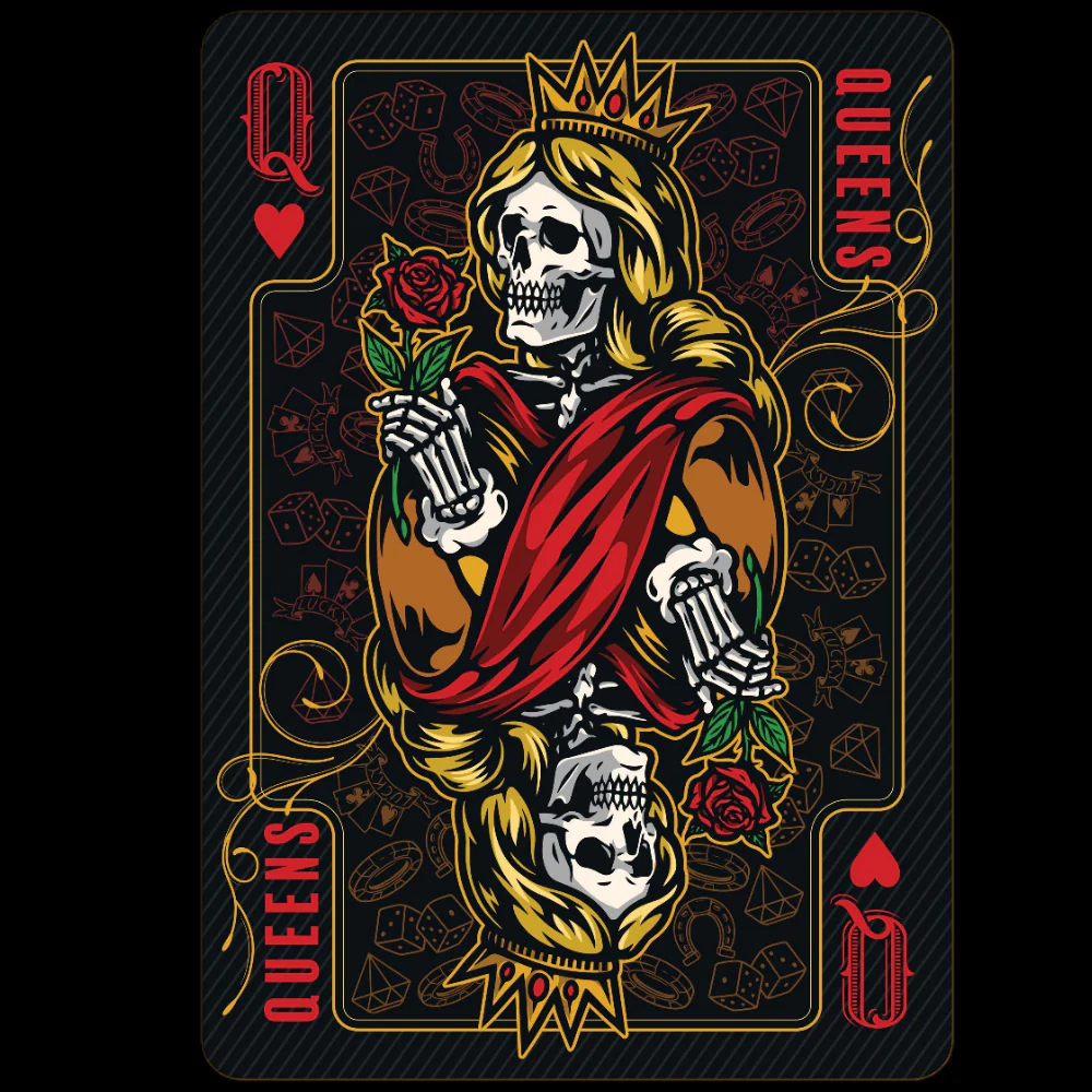 NAISTEN PAITA MUSTA - Queen Card (2886) - Image 2