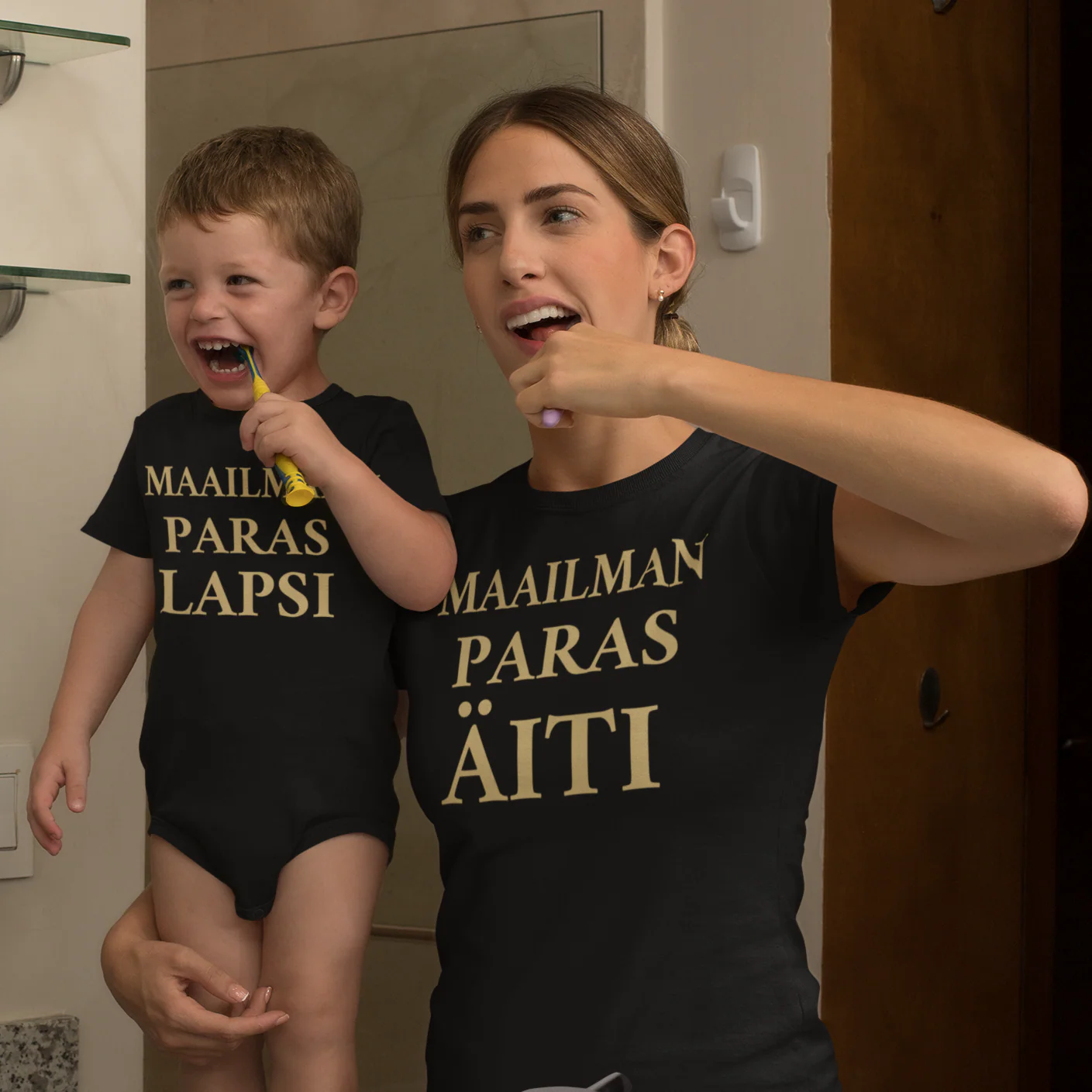 NAISTEN PAITA+VAUVAN BODY - MAAILMAN PARAS ÄITI/LAPSI (00 57)