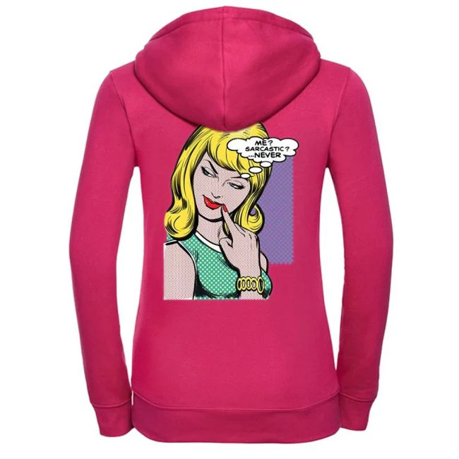 NAISTEN VETOKETJUHUPPARI Fuchsia - SARCASTIC COMIC (511) - Image 2