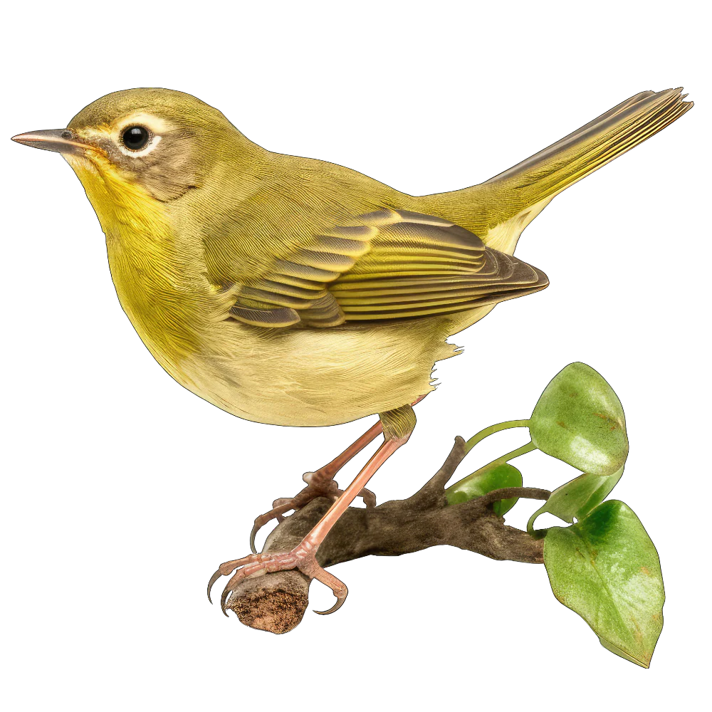 Orange-crowned warbler bird 1- paitakuva