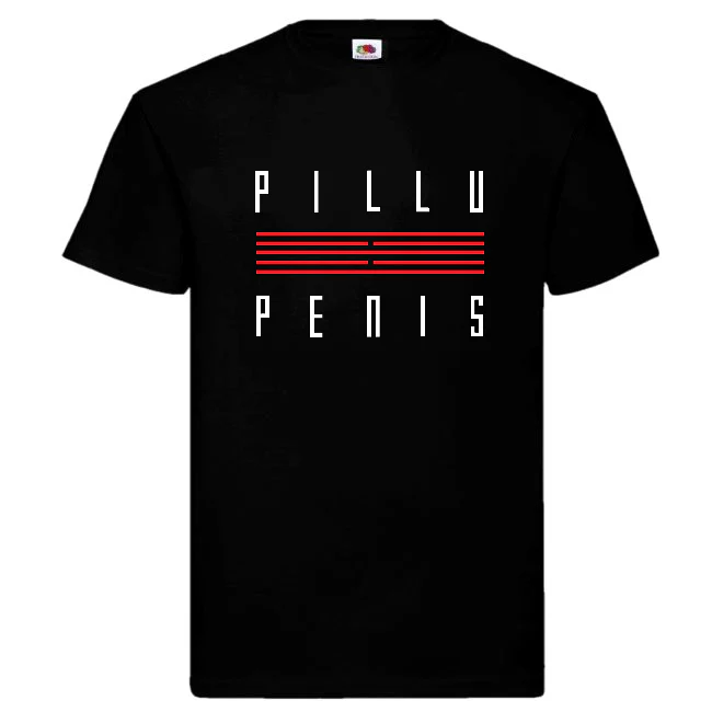 PARODIA T-PAITA PILLU PENIS musta (00 525)