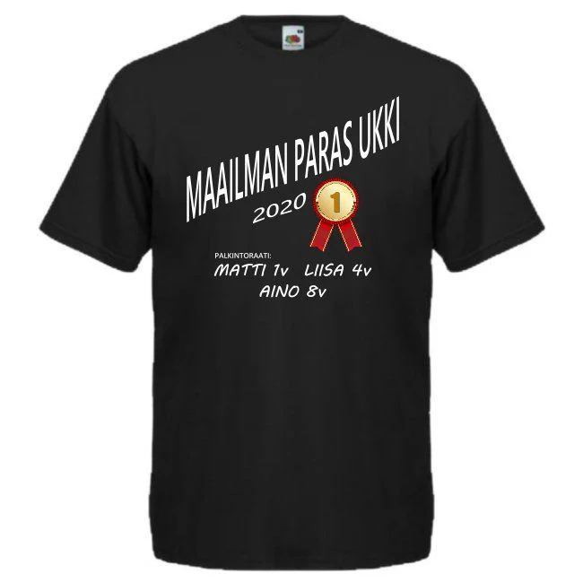 PERSONOITU T-PAITA PALKINTORAATI UKKI musta - Image 2