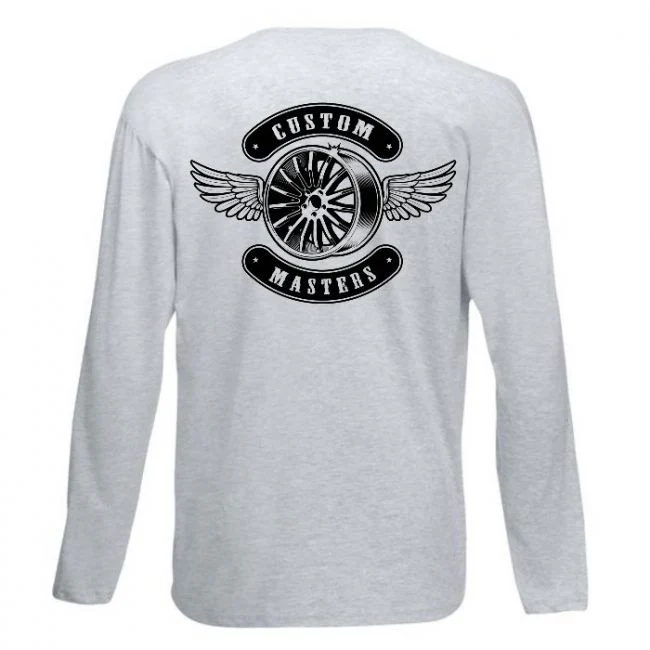 Harmaa pitkähihainen t-paita - CUSTOM MASTER TIRE WITH WINGS (00 514) - Image 2