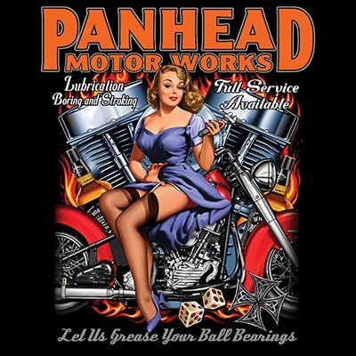 PITKÄHIHAINEN T-PAITA musta - PANHEAD MOTORS (528) - PINETA - Image 3
