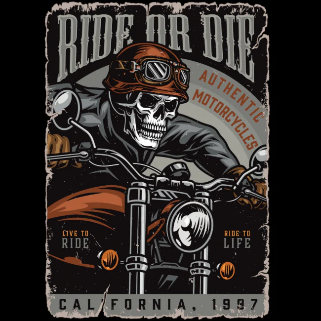 PITKÄHIHAINEN T-PAITA MUSTA - RIDE OR DIE - PINETA (00 1945) - Image 2