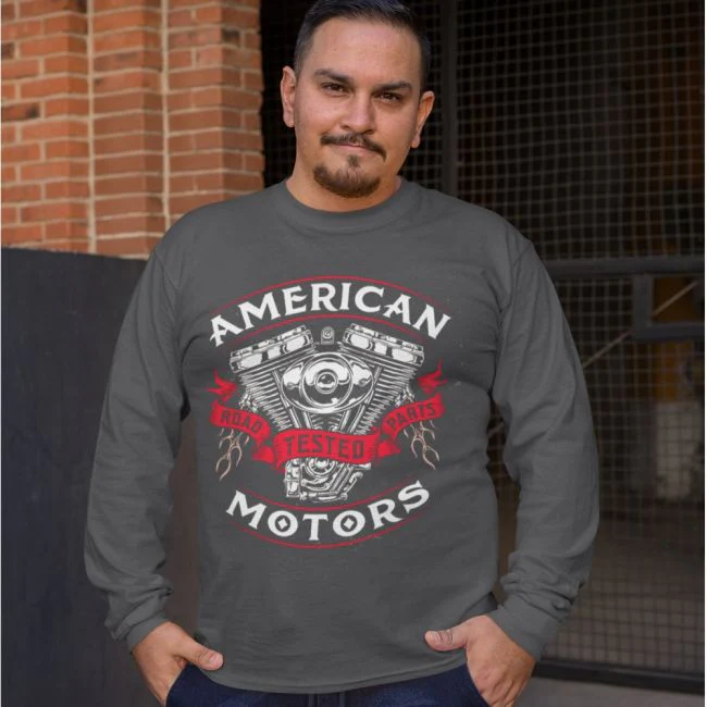 PITKÄHIHAINEN T-PAITA smoke - AMERICAN MOTORS ROAD TESTED - PINETA (00 931)