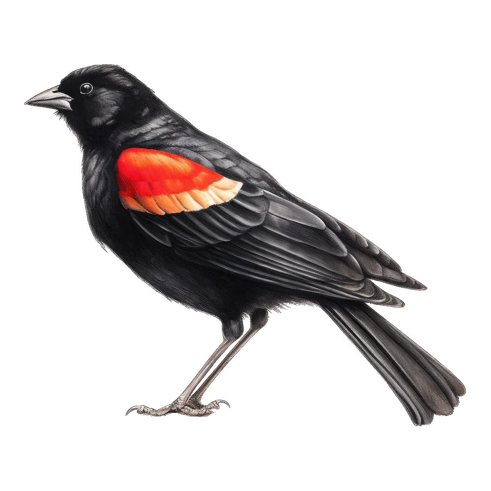 Red-winged blackbird bird 1- paitakuva