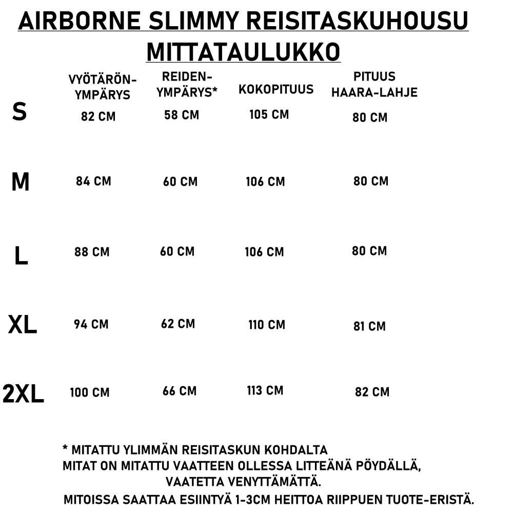 REISITASKUHOUSUT - AIRBORNE SLIMMY olive - Image 5