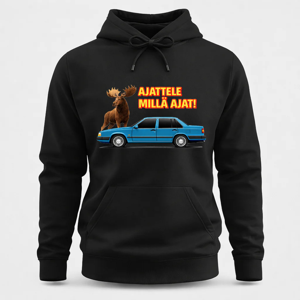 RETRO CAR HUPPARI MUSTA - AJATTELE MILLÄ AJAT (00 2041U)