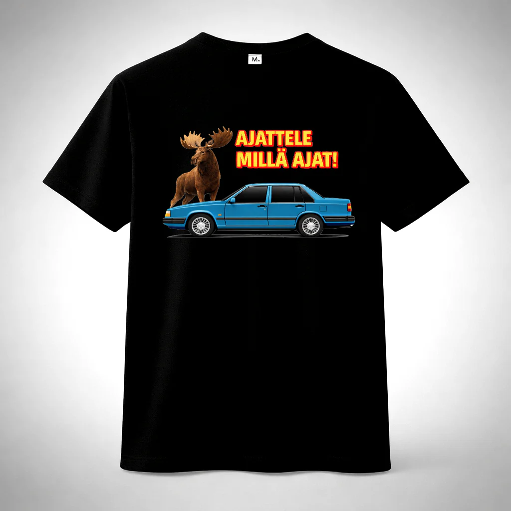 RETRO CAR T-PAITA - AJATTELE MILLÄ AJAT (00 2041U)
