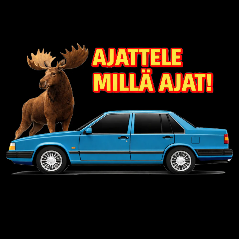 RETRO CAR T-PAITA - AJATTELE MILLÄ AJAT (00 2041U) - Image 2