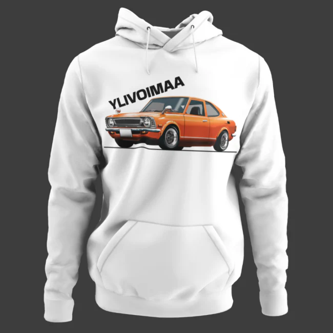 RETRO CAR HUPPARI VALKOINEN - TOYOTA YLIVOIMAA (00 2362)