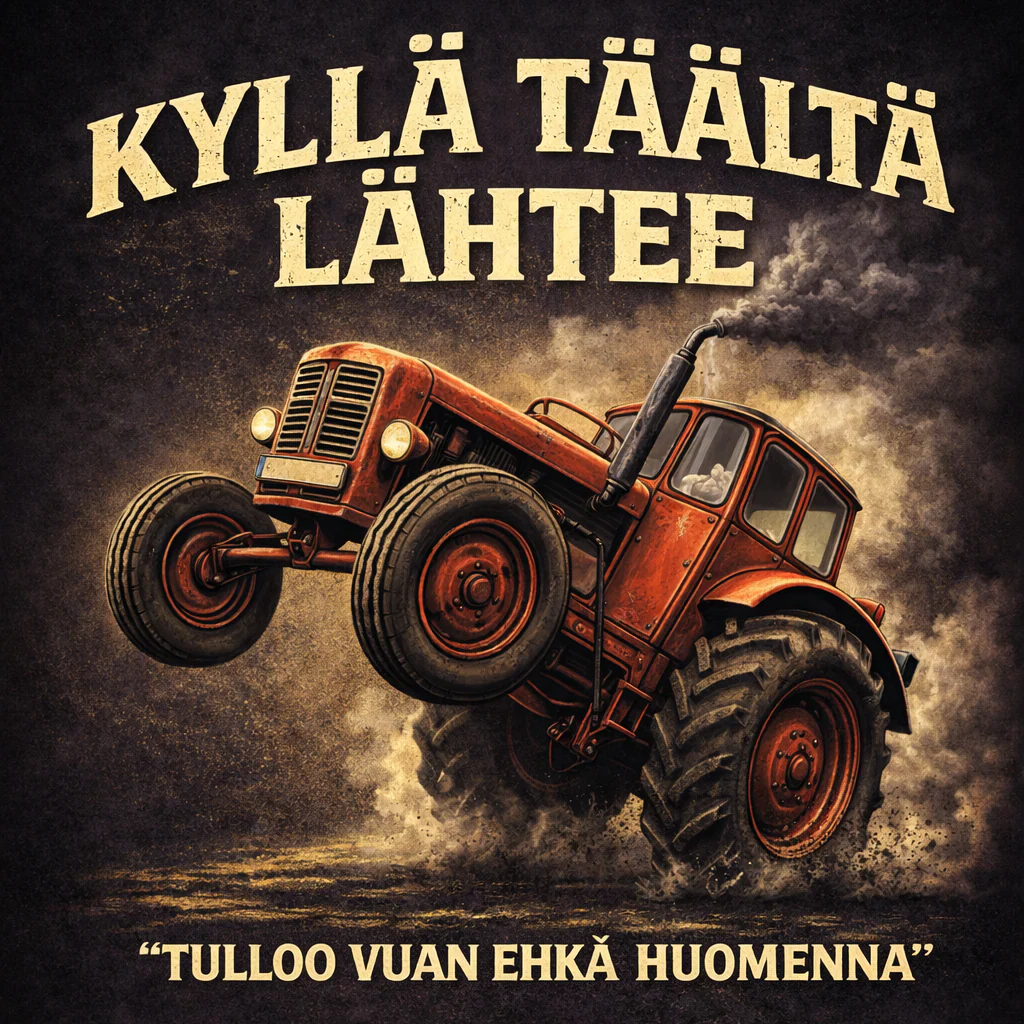 SAVOLAISTEN VAUHTI T-PAITA MUSTA - KYLLÄ TÄÄLTÄ LÄHTEE (3240) - Image 2