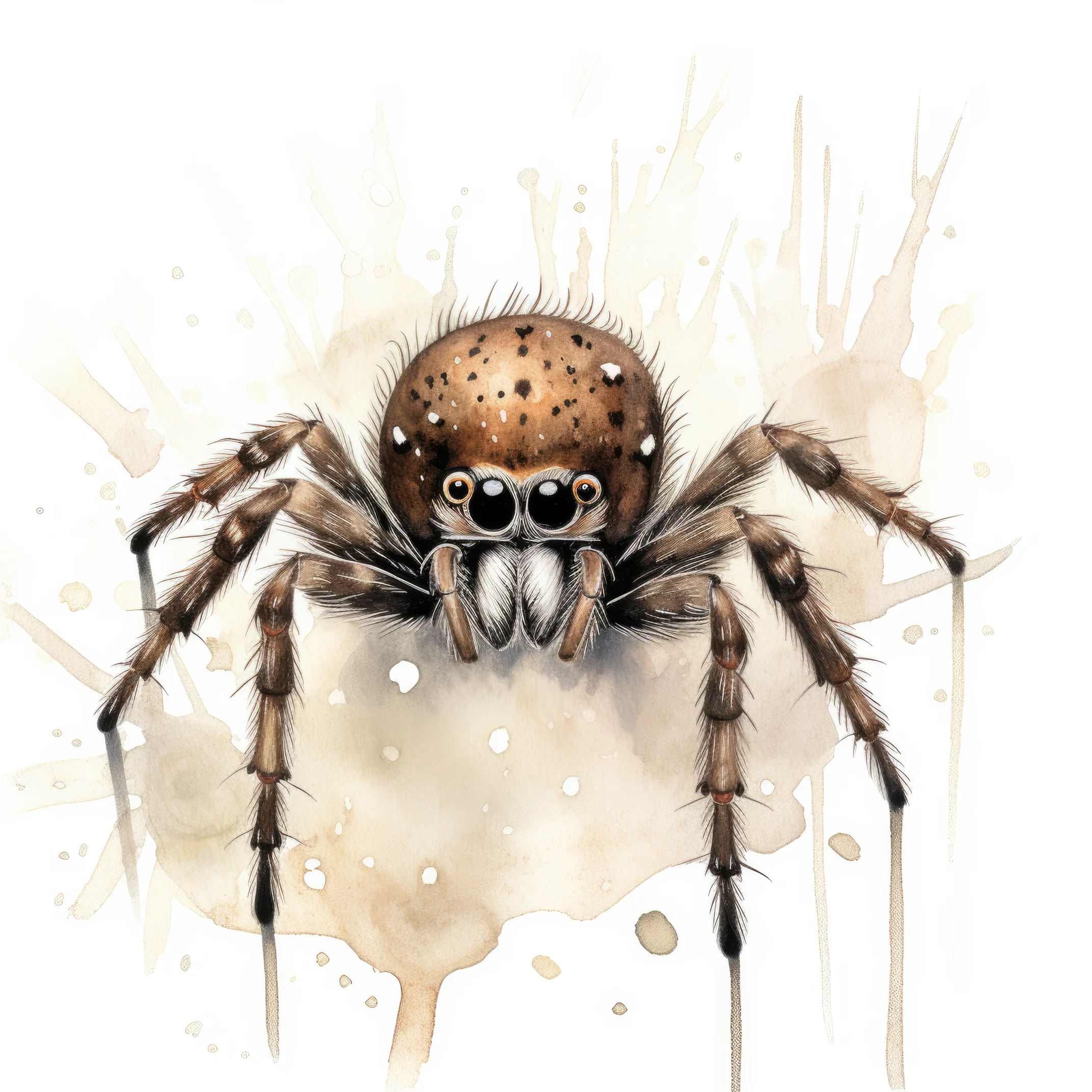 Spider on a web 3 (paitakuva)